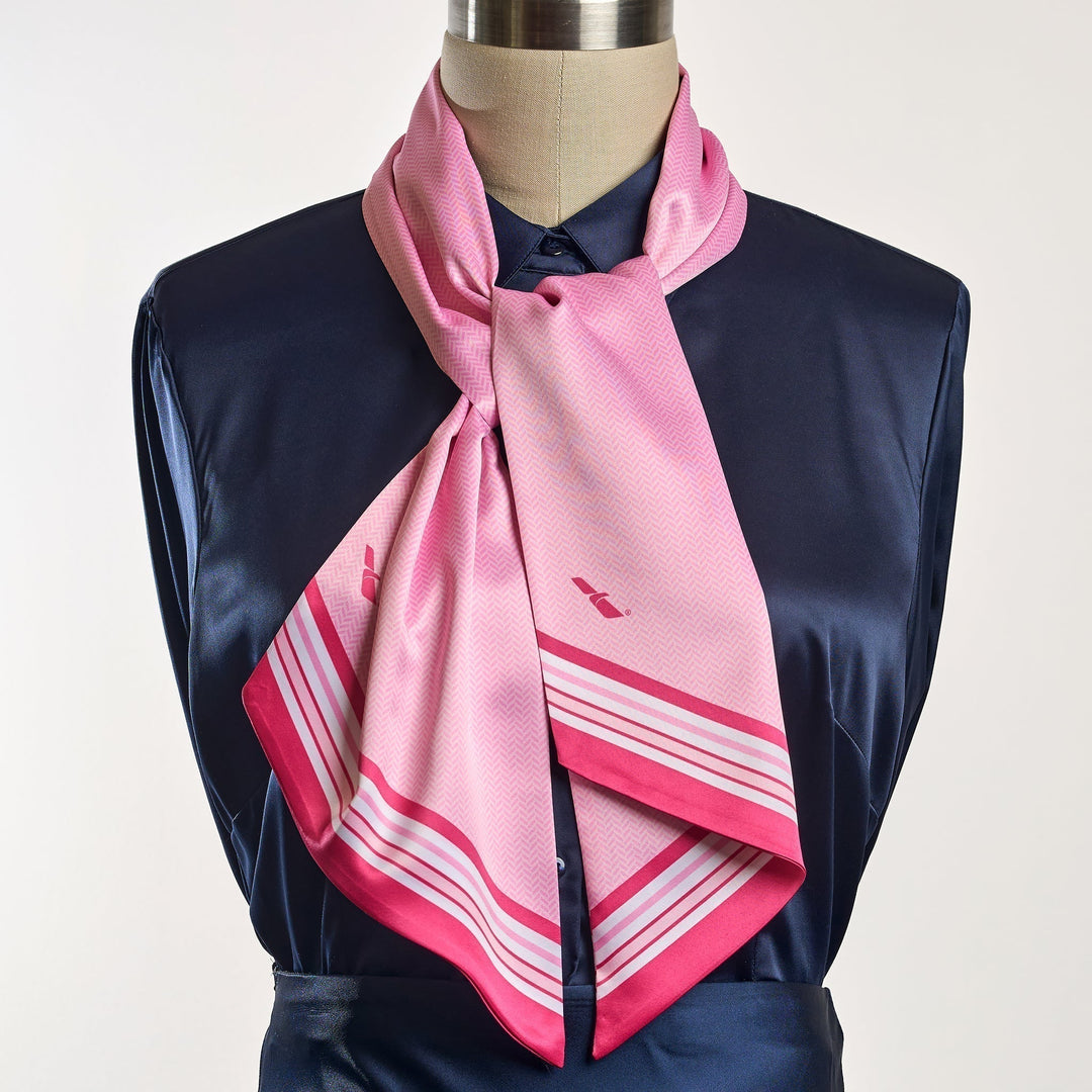 Pink Silk Scarf For American Airlines Breast Cancer Awarness Month by Chicago Fashion  Designer Alesia Chaika AlesiaC.com  Art4Brand.com