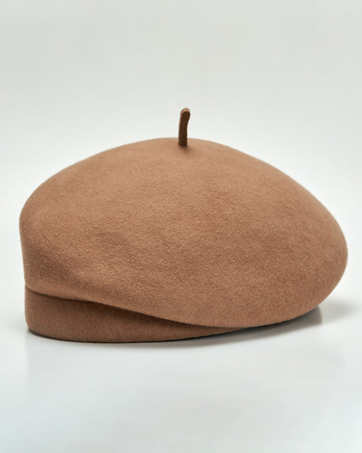 Olga Teardrop Loop Beret Hat – Felted Virgin Wool
