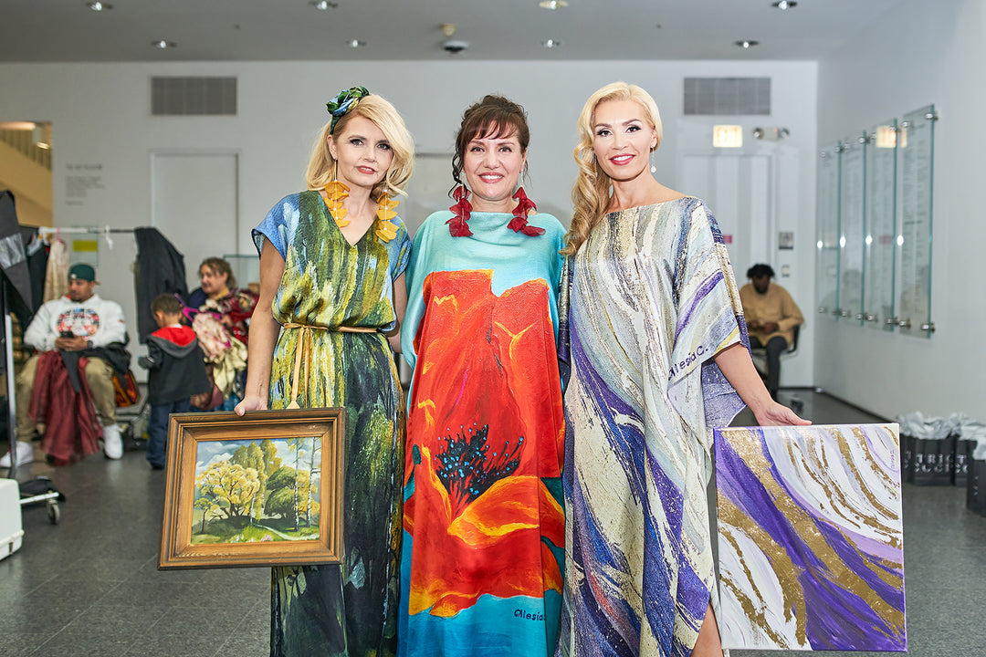 Gold Meadow Silk Maxi Caftan Dress – Multicolor