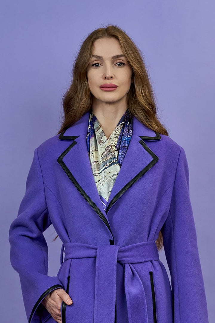 PURPLE WAY Silk Scarf – Lavender and Gold, Mulberry Silk, Art-A-Porte Collection by Alesia Chaika