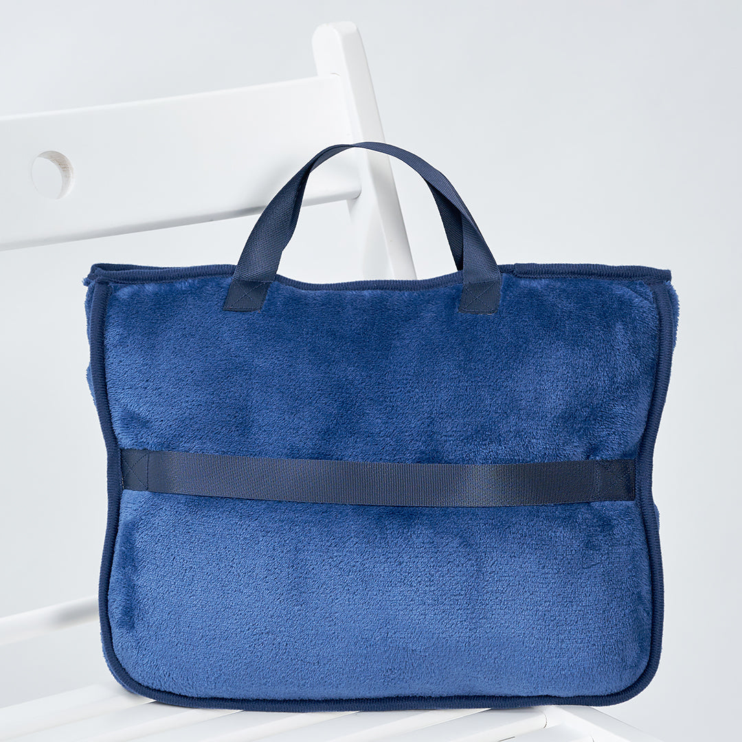TRAVEL COZY 4-in-1 Blanket-Pillow-Bag Solid Velour Plush