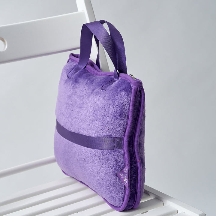 Travel Cozy 4-in-1 Blanket Pillow Bag – Solid Velour Plush