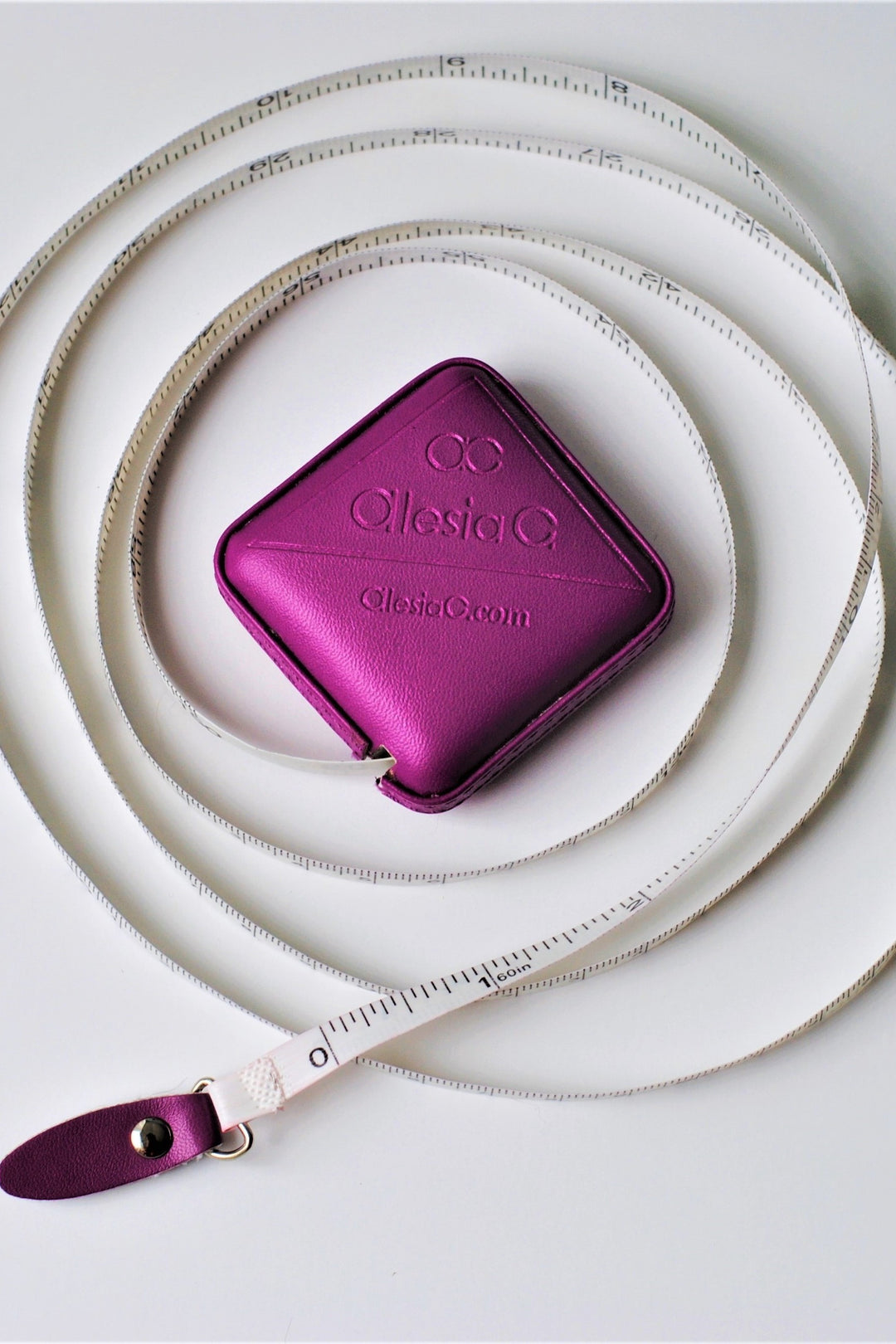 Signature Purple Leather Tape Measure Alesia Chaika