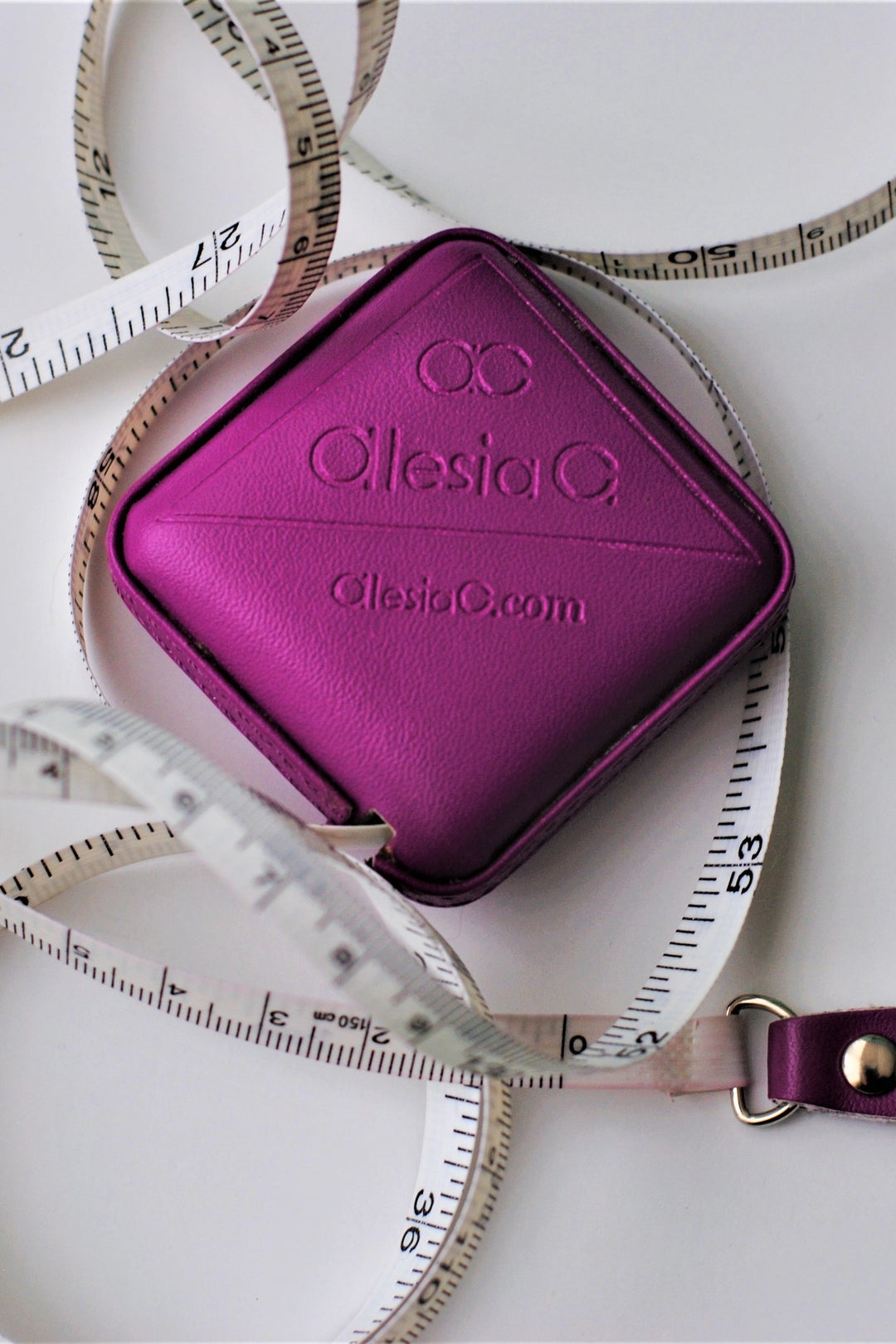 Signature Purple Leather Tape Measure – 60 in / 150 cm