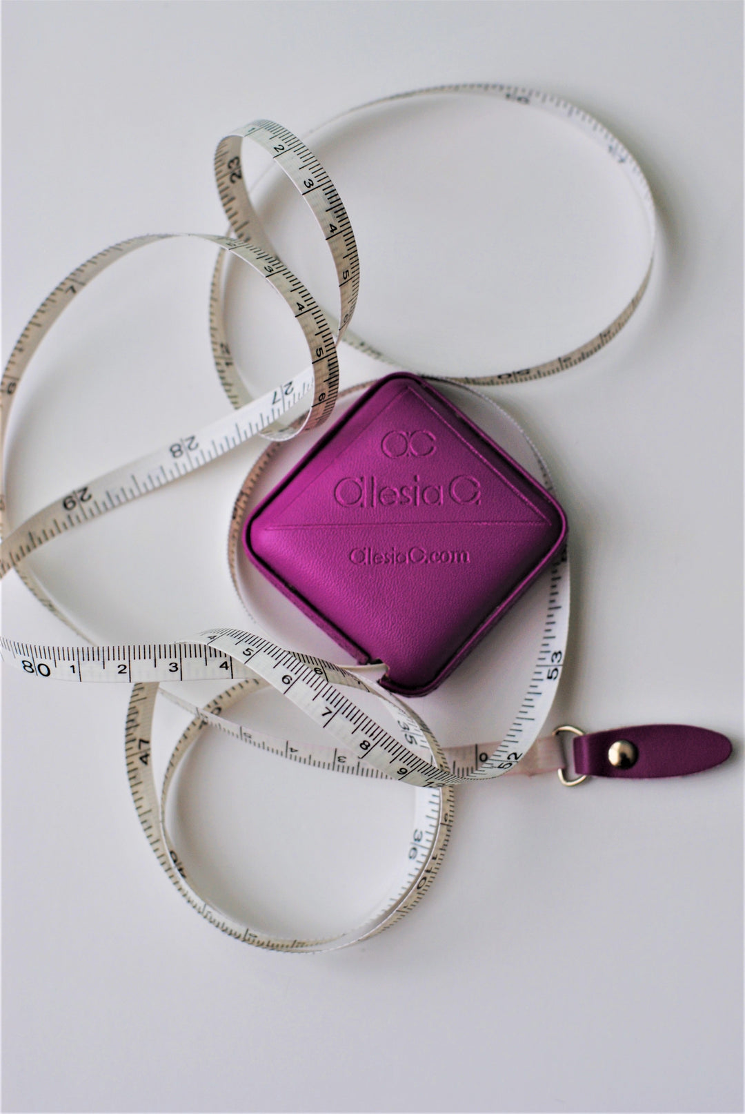 Signature Purple Leather Tape Measure – 60 in / 150 cm