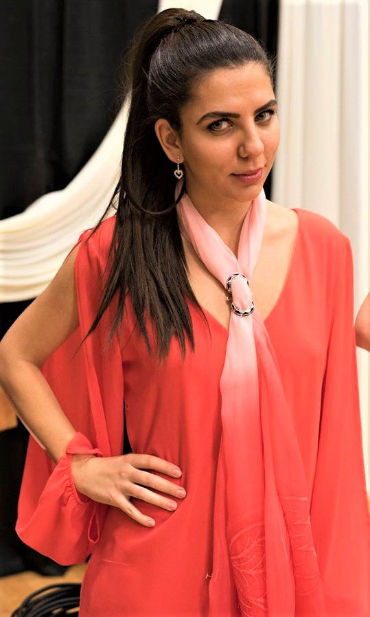SORIA Long Sleeve V-Neck Cocktail Dress