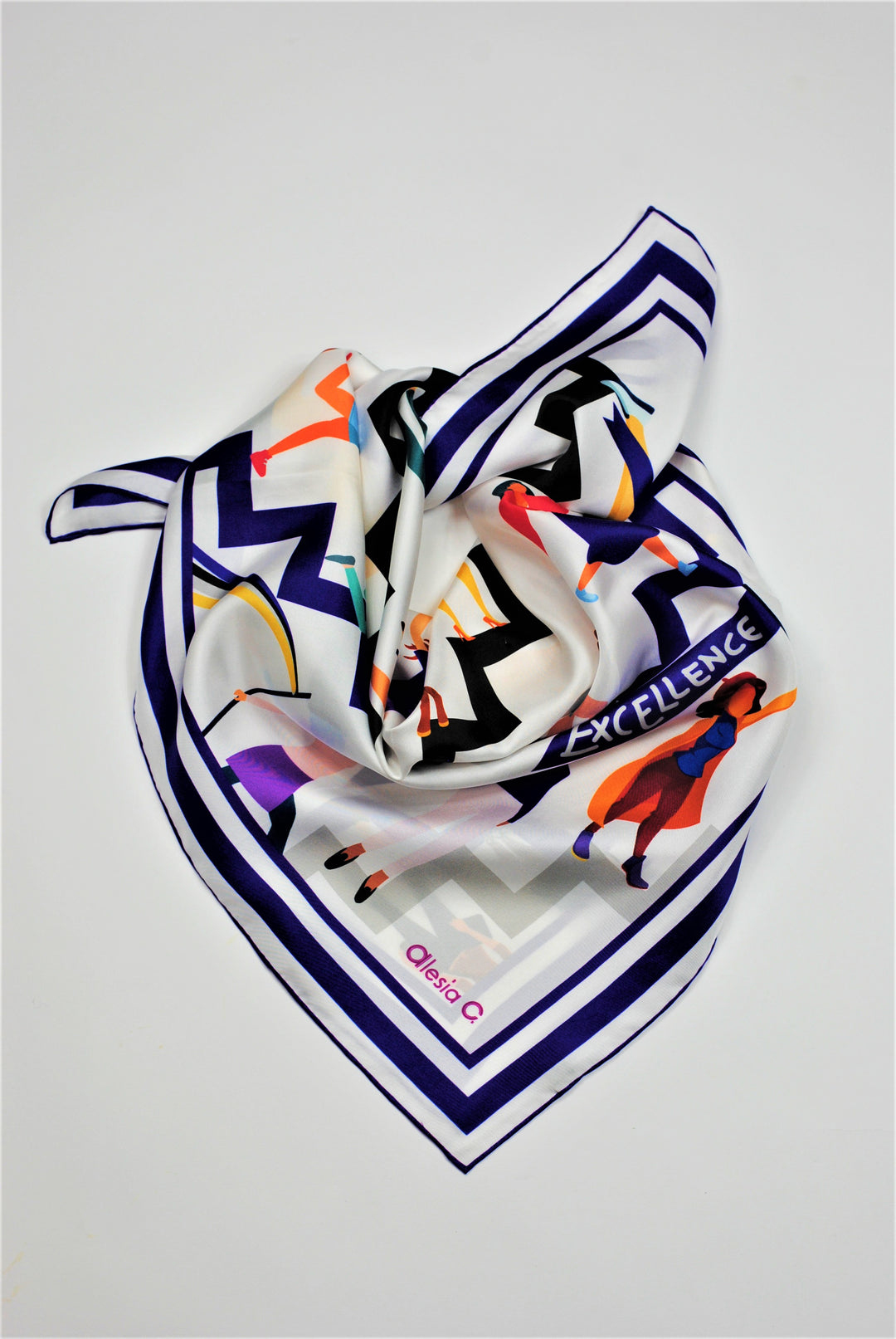 EMPOWER Women Helping Women Silk Scarf – Royal Purple