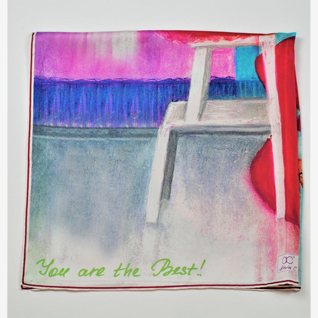 MOM & DAUGHTER LOVE STORY Silk Art-A-Porte Scarf – 34” x 34” & 21” x 21”