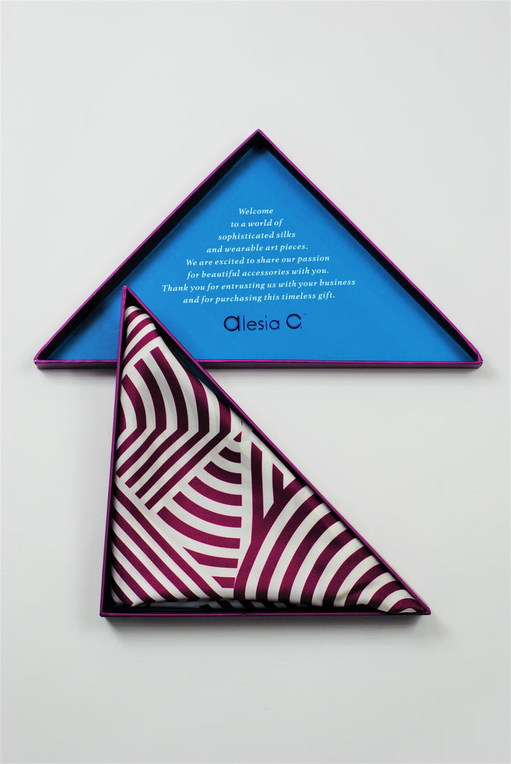 SLIM DANCE Mandala Silk Square Scarf – Fuchsia White – Hand-Rolled Edges – Multiple Sizes