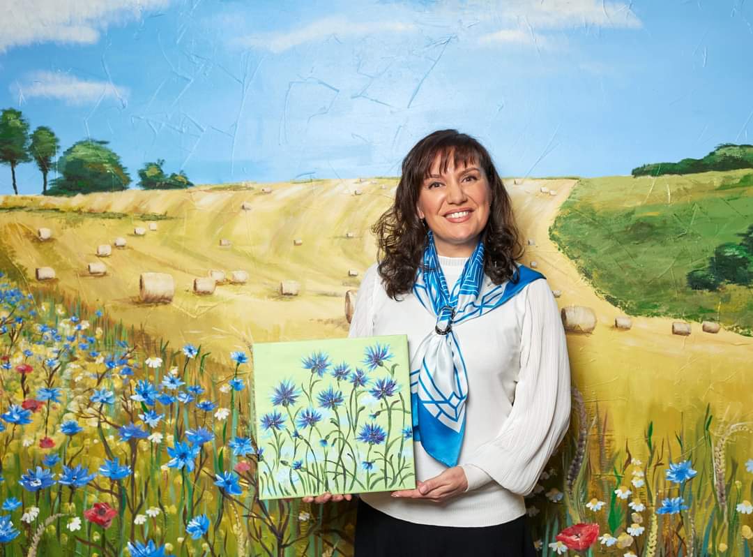 Cornflowers Dream — Where Art Blossoms Into Silk by Lake Forest, Illinois Based Artist and Fashion Designer Alesia Chaika
