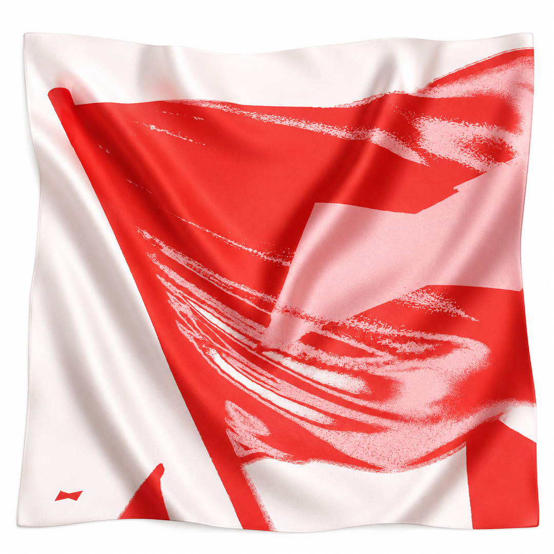 Budweiser-FIFA-Club-World-Cup-custom-luxury-red-white-silk-scarf-alesia-chaika-wearable-art AlesiaC.com