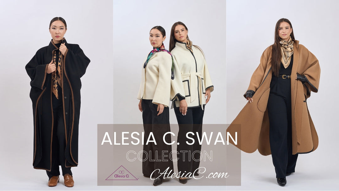 Alesia Chaika Swan Cape-Coat - Elegance in Motion