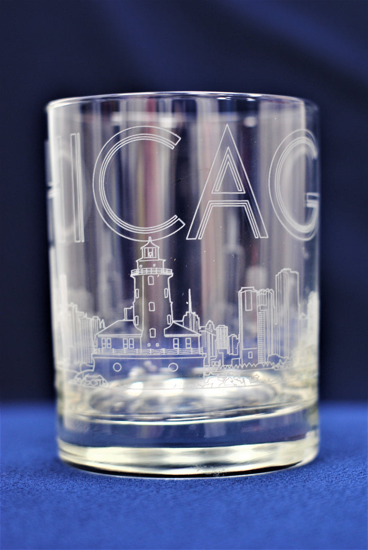CHICAGO Skyline Drinkware Glass Set of 1 or 2