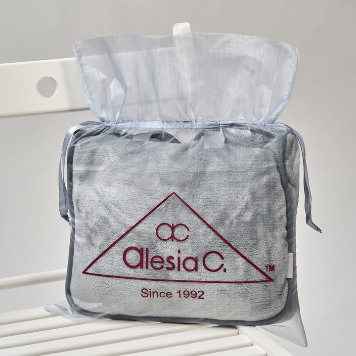 TRAVEL COZY 4-in-1 Blanket-Pillow-Bag Solid Velour Plush