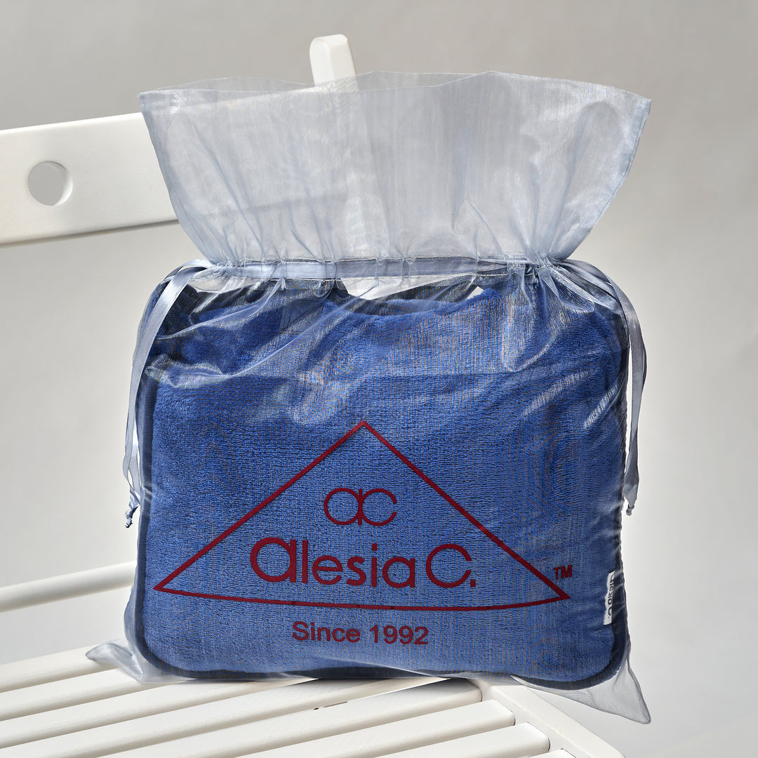 TRAVEL COZY 4-in-1 Blanket-Pillow-Bag Solid Velour Plush