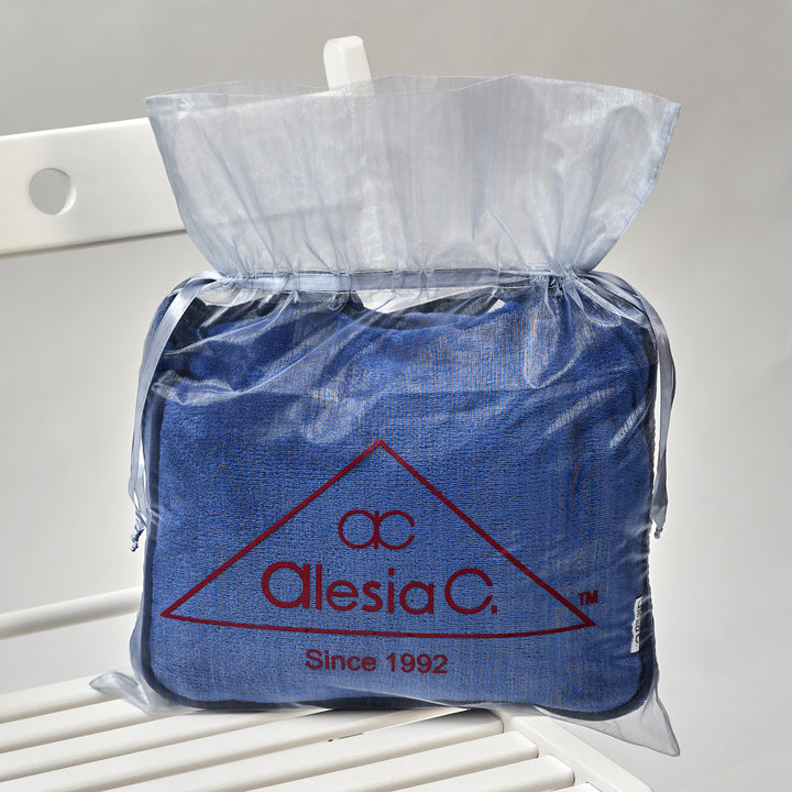 TRAVEL COZY 4-in-1 Blanket-Pillow-Bag Solid Velour Plush