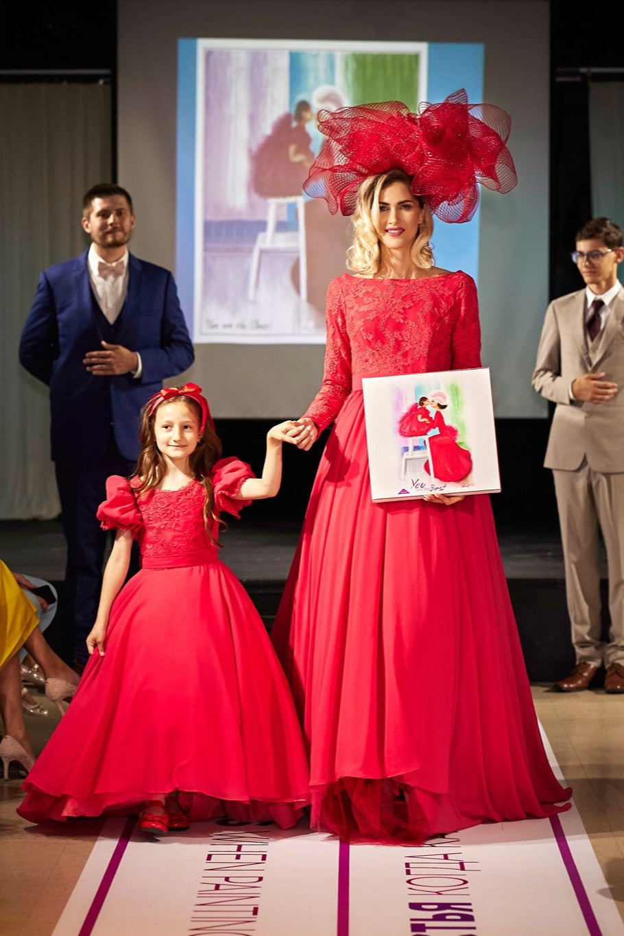 GODDESS Girl Couture Chiffon Evening Gown in Red