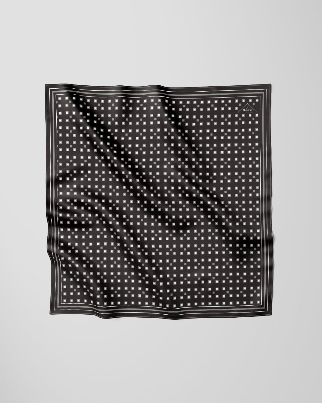Architectural Connection Black White Silk Pocket Square 12