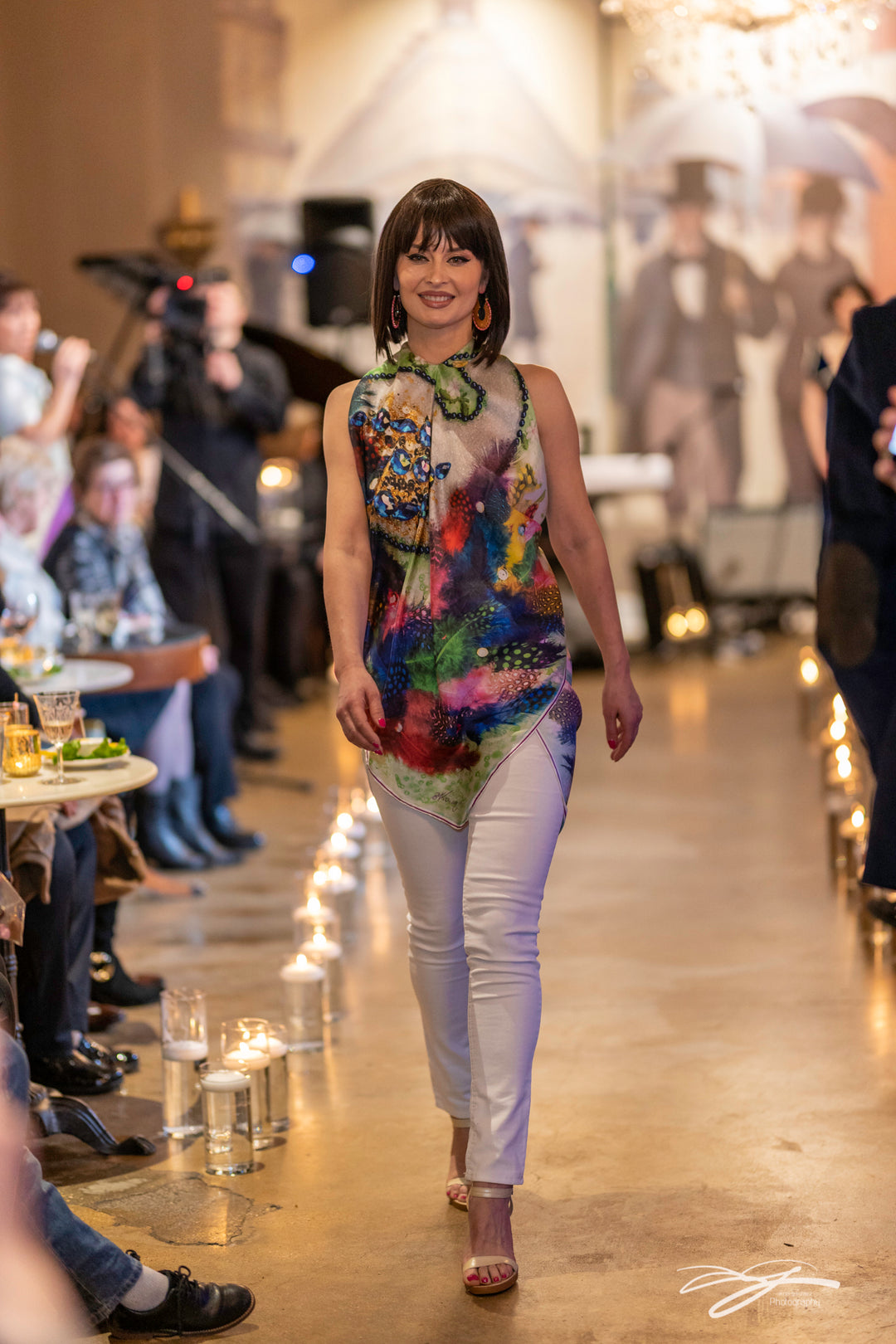 BIRD OF HAPPINESS 100% Silk Asymmetrical Tunic Blouse by Aleia Chaika