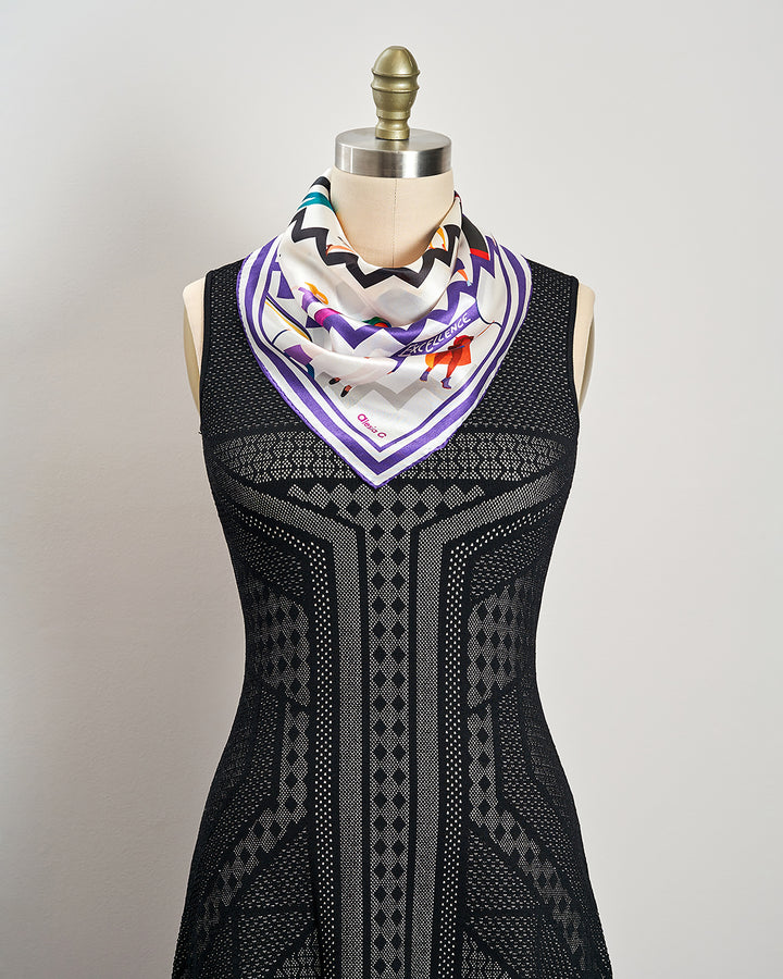 EMPOWER Women's History Month 100% Silk Square Scarf by Alesia Chaika AlesiaC.com