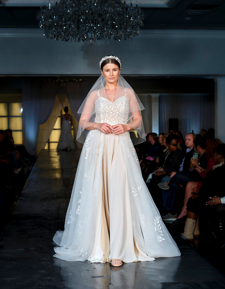 Front view of DIANA bridal gown by Alesia C