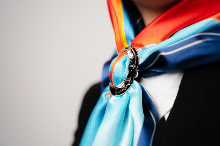 How To Tie A Head Silk Scarf With Scarf Ring by Alesia Chaika AlesiaC.com