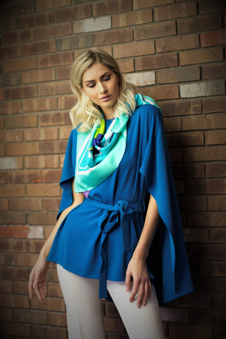 GREAT LAKE Mandala Silk Scarf – Sea Lime and Blue Mint