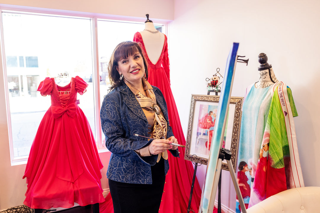 Paris Vibes Pure Silk Scarf in Royal Blue and Bright Yellow – Alesia C. Art-A-Porte Collection