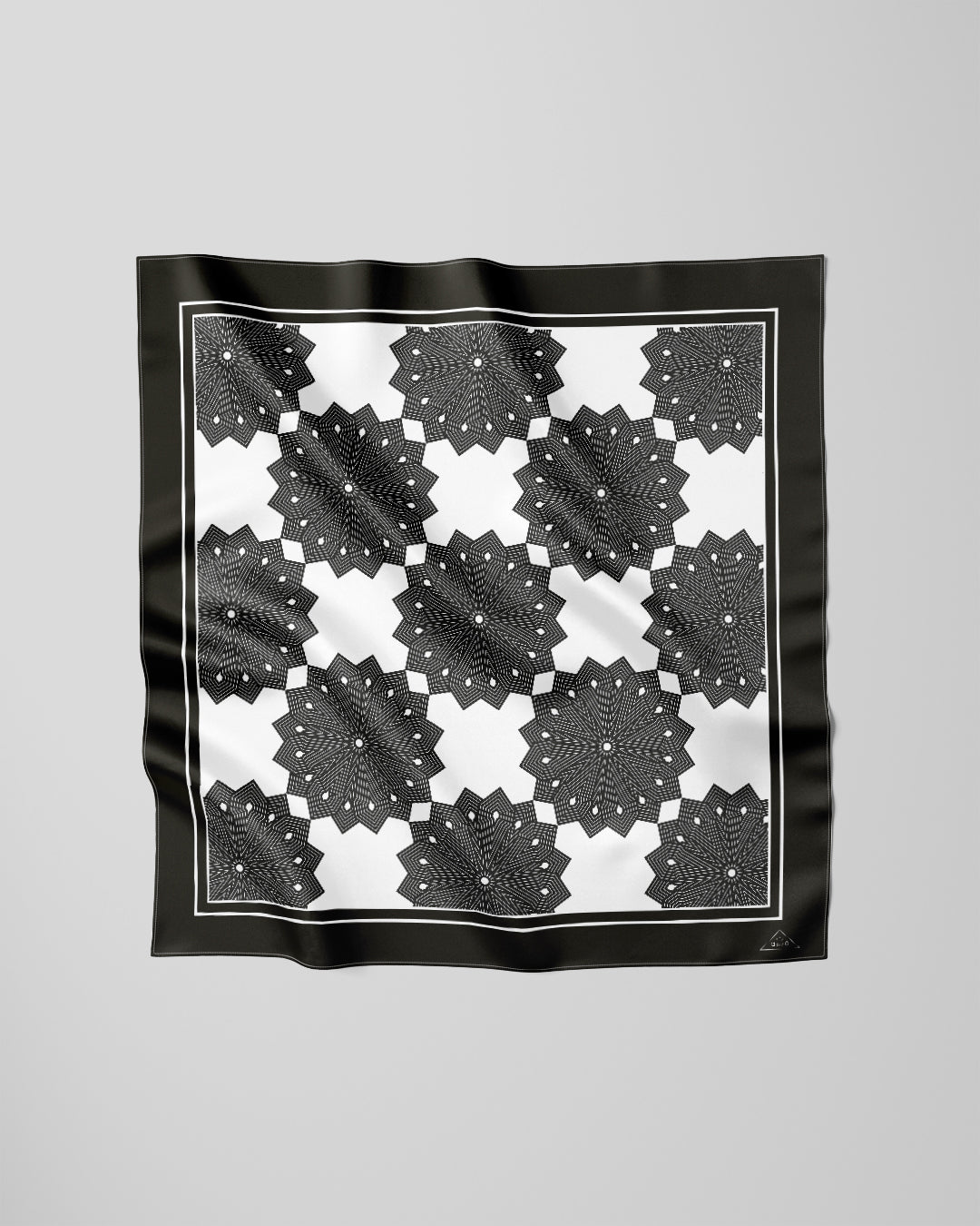 Umbrellas Rain Black White Silk Pocket Square