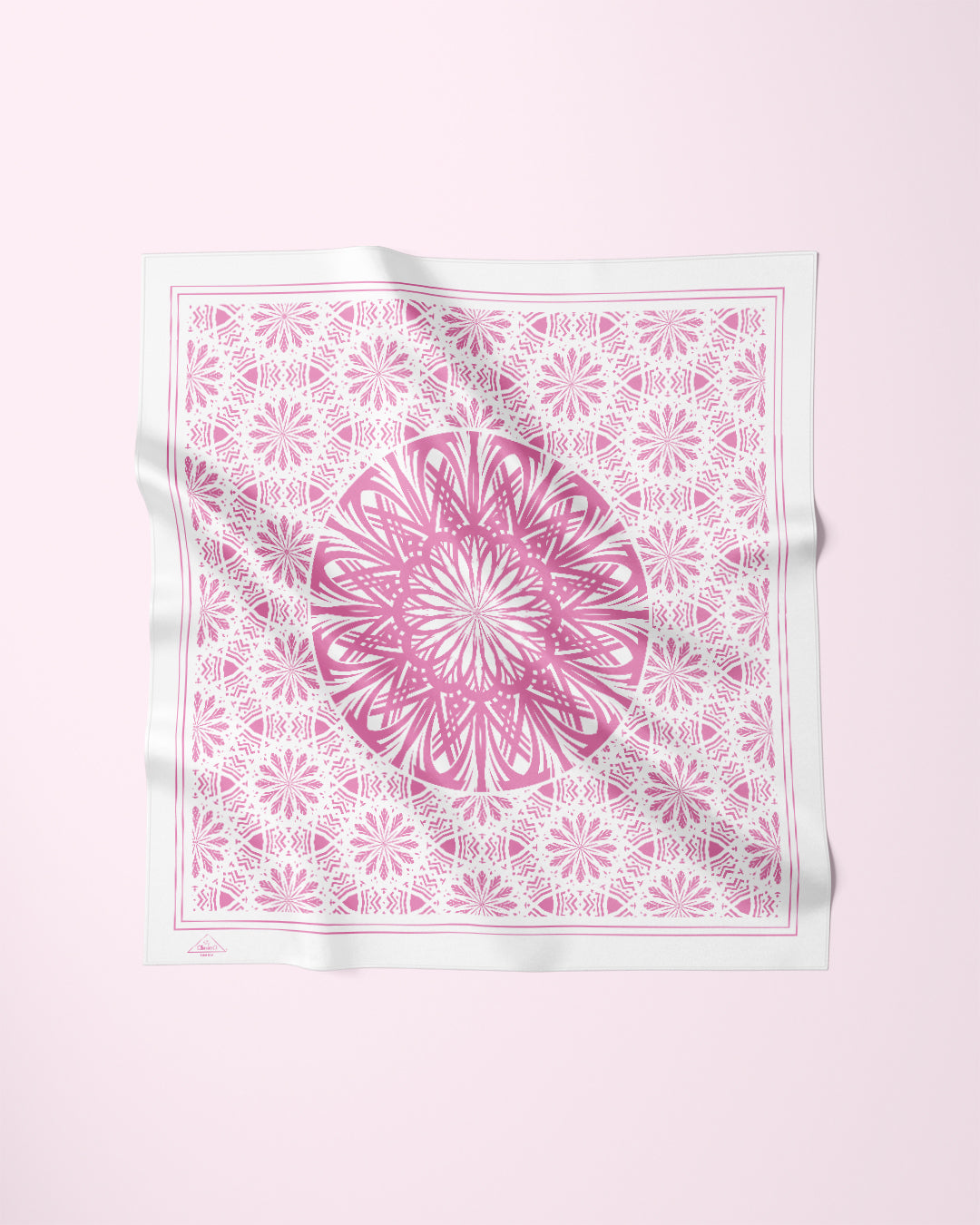 White Pink Serenity Silk Pocket Square by Alesia Chaika
