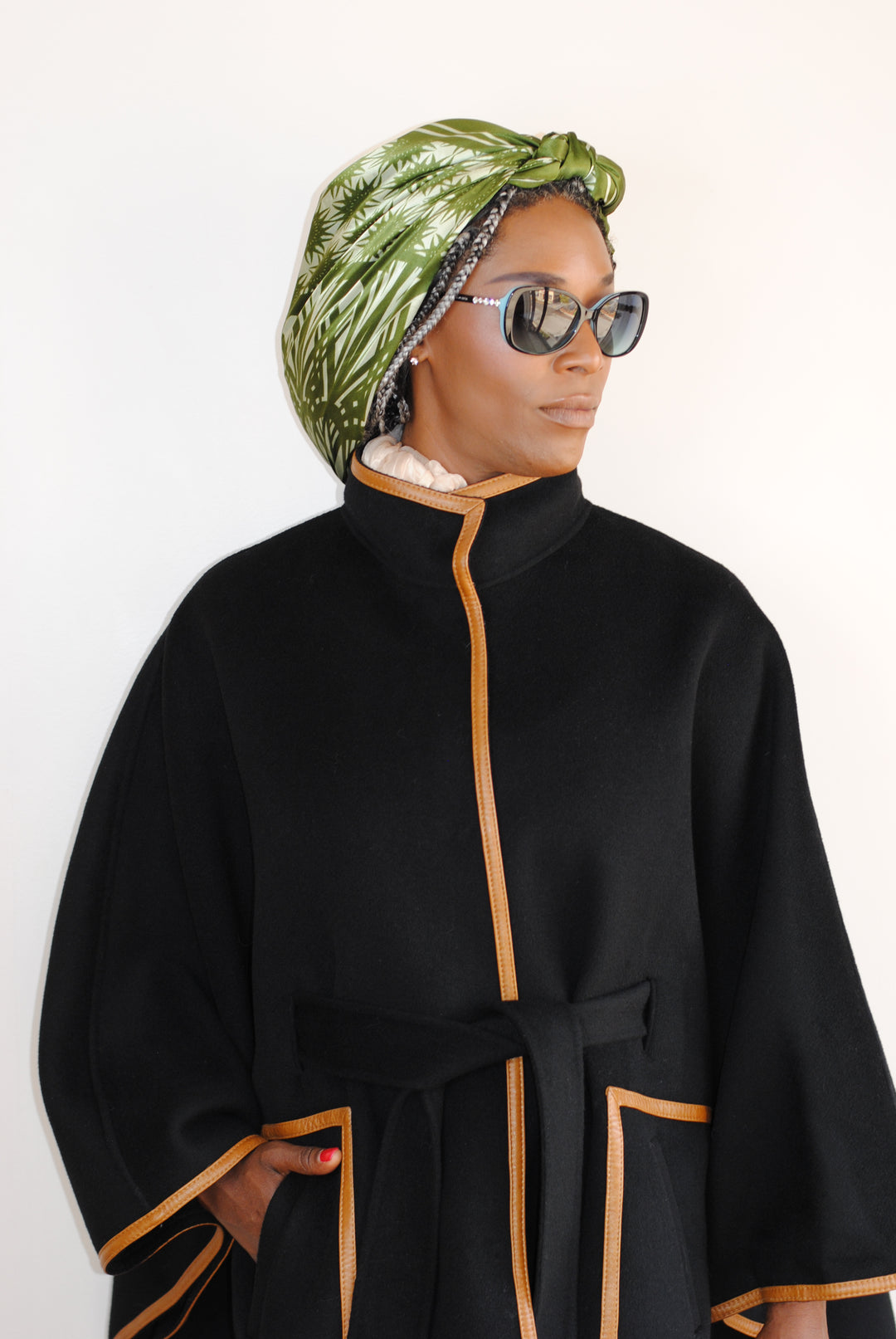 WISDOM Mandala Silk Square Scarf in Olive Sage – Multiple Sizes by Alesia Chaika