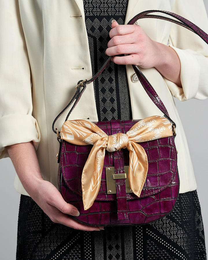 WISDOM Mandala Silk Square Scarf in Beige White – Multiple Sizes by Alesia Chaika