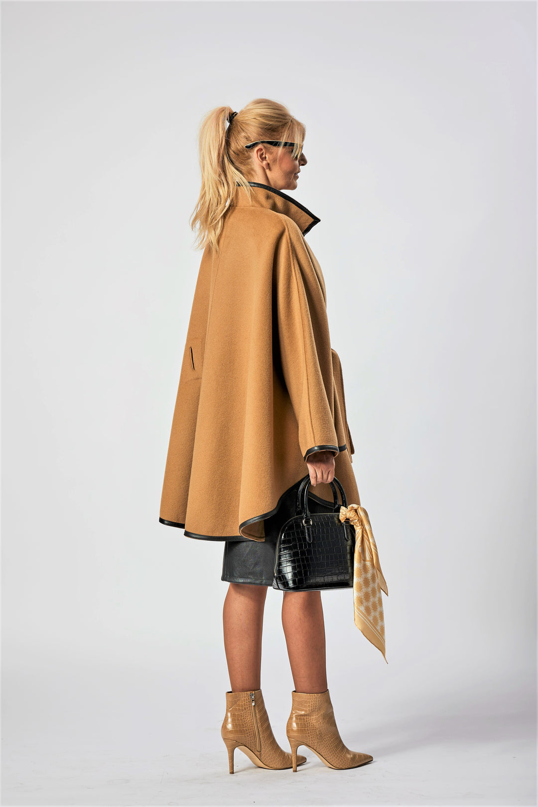 WISDOM Mandala Silk Square Scarf in Beige White – Multiple Sizes by Alesia Chaika