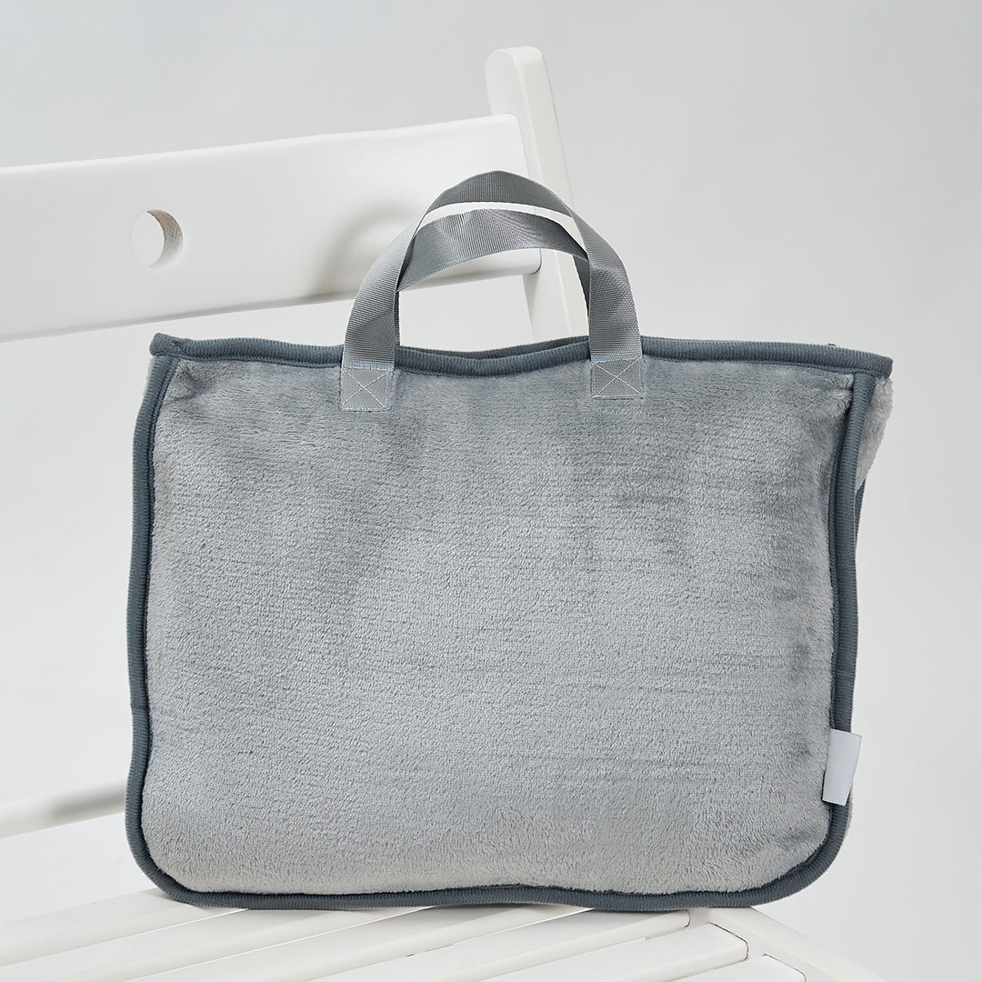 TRAVEL COZY 4-in-1 Blanket-Pillow-Bag Solid Velour Plush