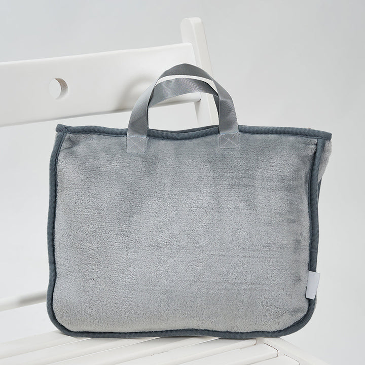 TRAVEL COZY 4-in-1 Blanket-Pillow-Bag Solid Velour Plush