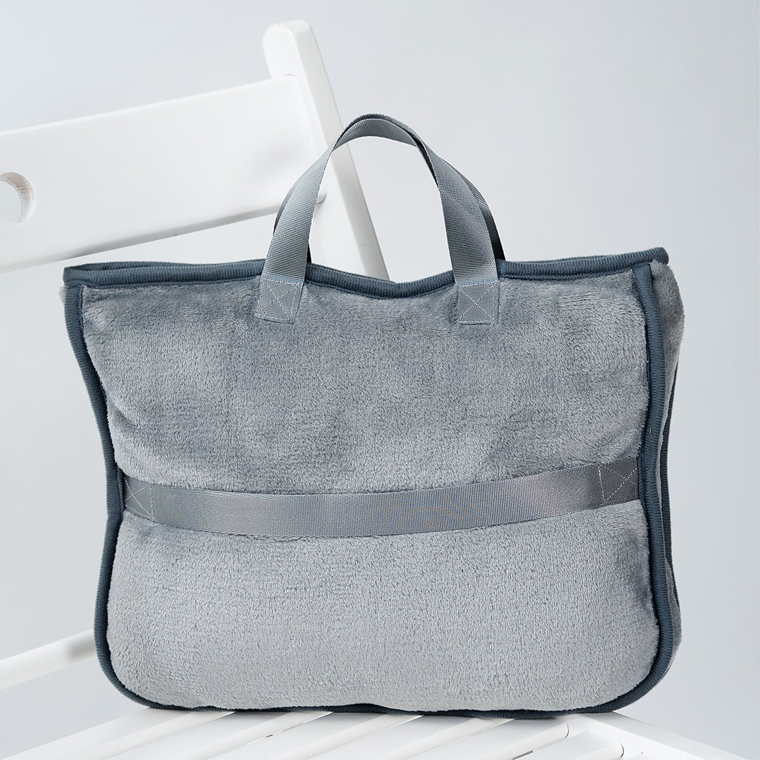 TRAVEL COZY 4-in-1 Blanket-Pillow-Bag Solid Velour Plush