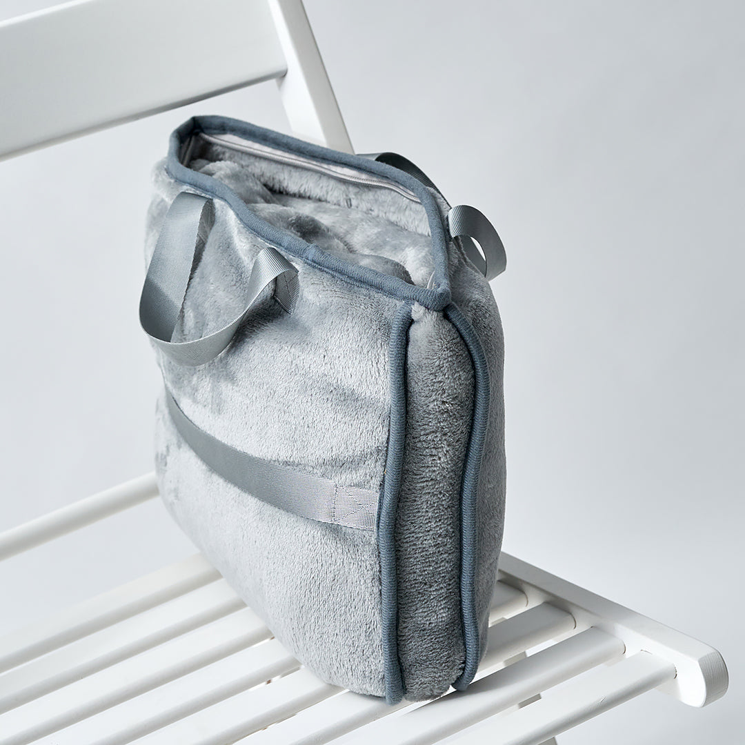TRAVEL COZY 4-in-1 Solid Velour Plush Blanket-Pillow-Bag