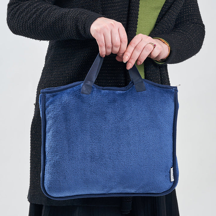 TRAVEL COZY 4-in-1 Blanket-Pillow-Bag Solid Velour Plush