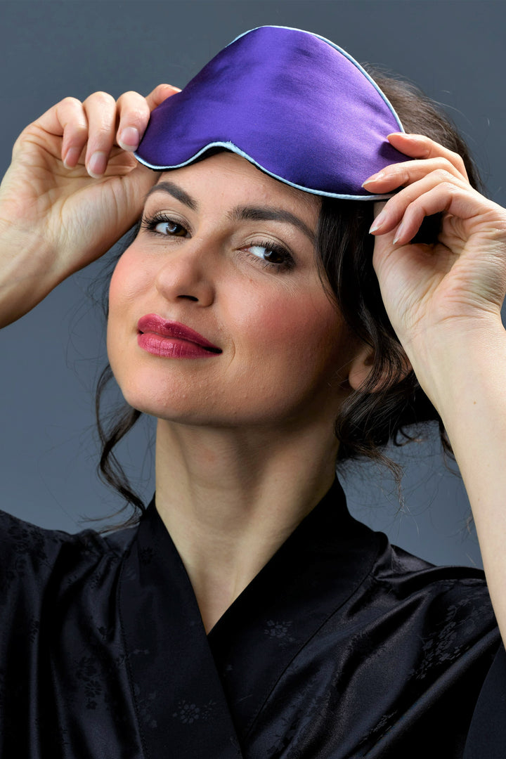 blisSsleep Silk Eye Mask Purple Alesia Chaika