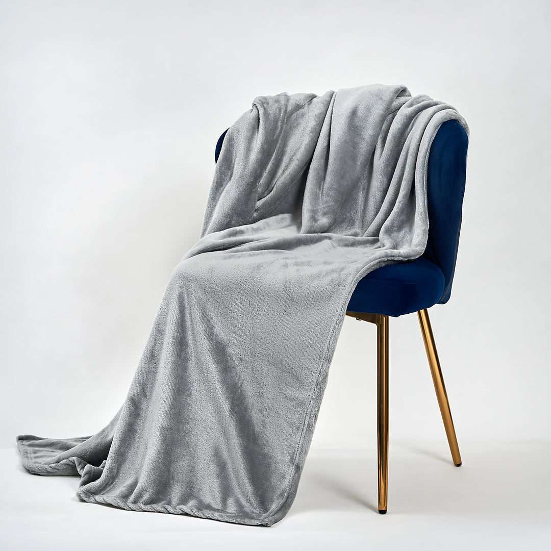 TRAVEL COZY 4-in-1 Solid Velour Plush Blanket-Pillow-Bag