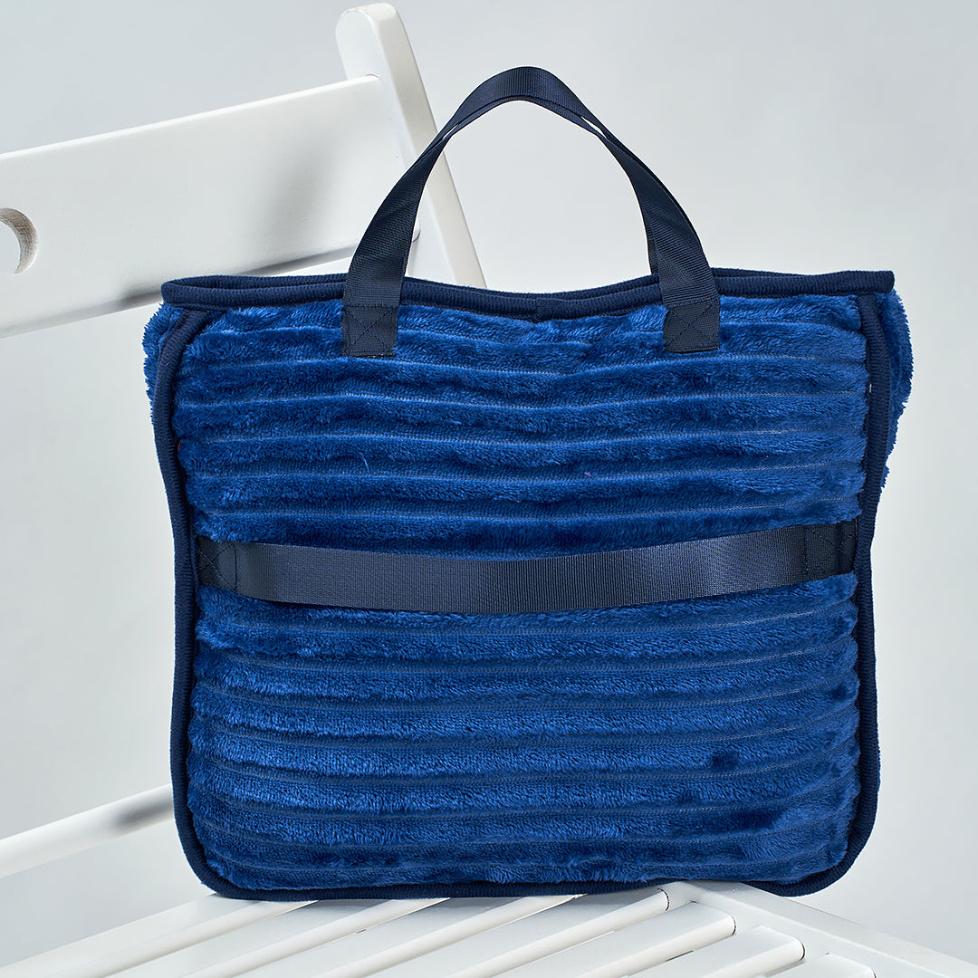 Blue Travel Blanket Travel Cozy by Alesia Chaika Throw Blanket Pillow Bag With Luggage Strap And Bag Handles
