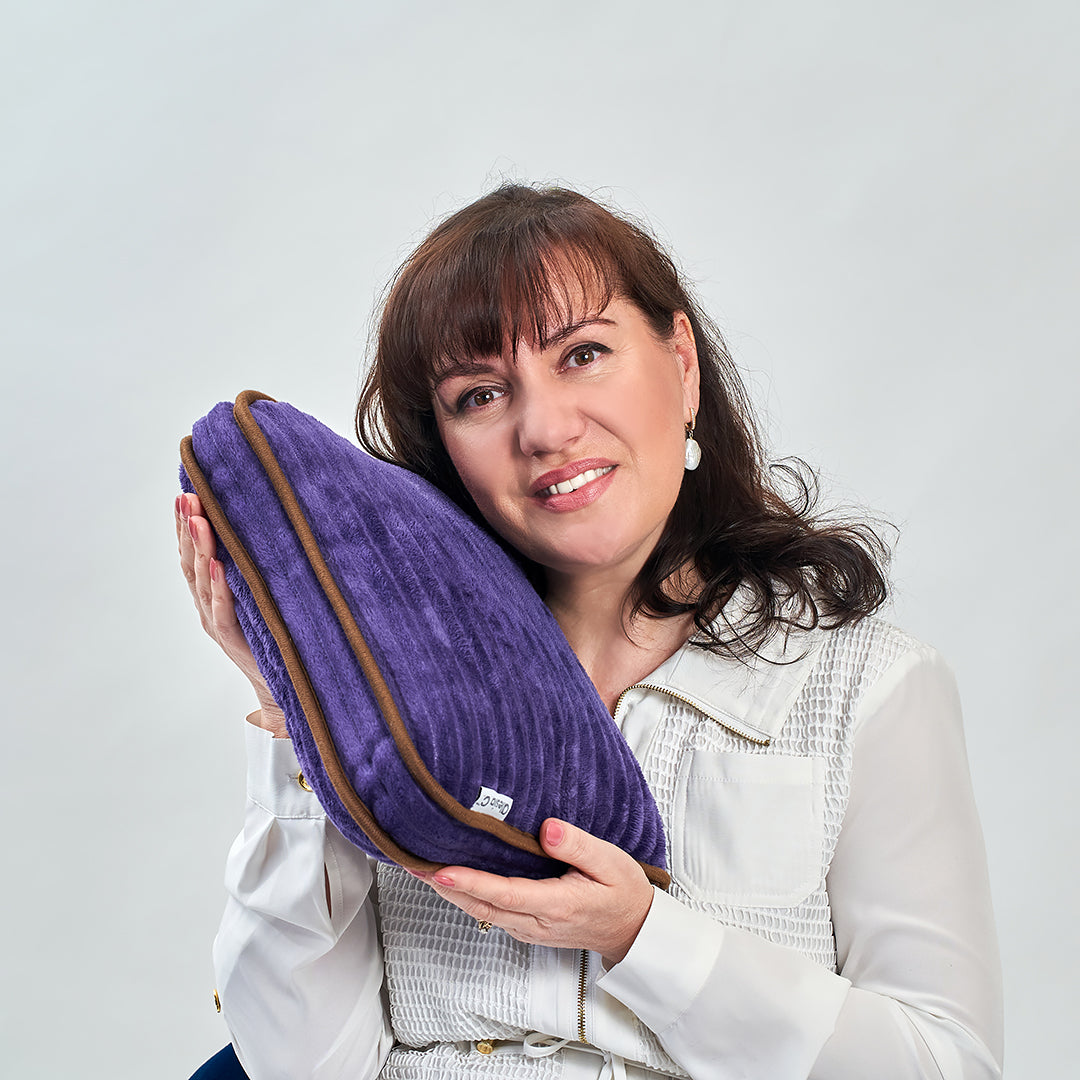 Purple Travel Cozy Blanket in The Bag As A Pillow by Alesia C. Alesia Chaika