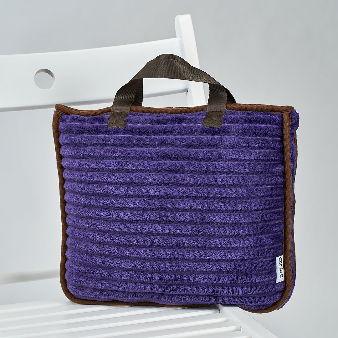 Purple Travel Cozy Blanket in The Bag With Luggage Strap by Alesia C. Alesia Chaika