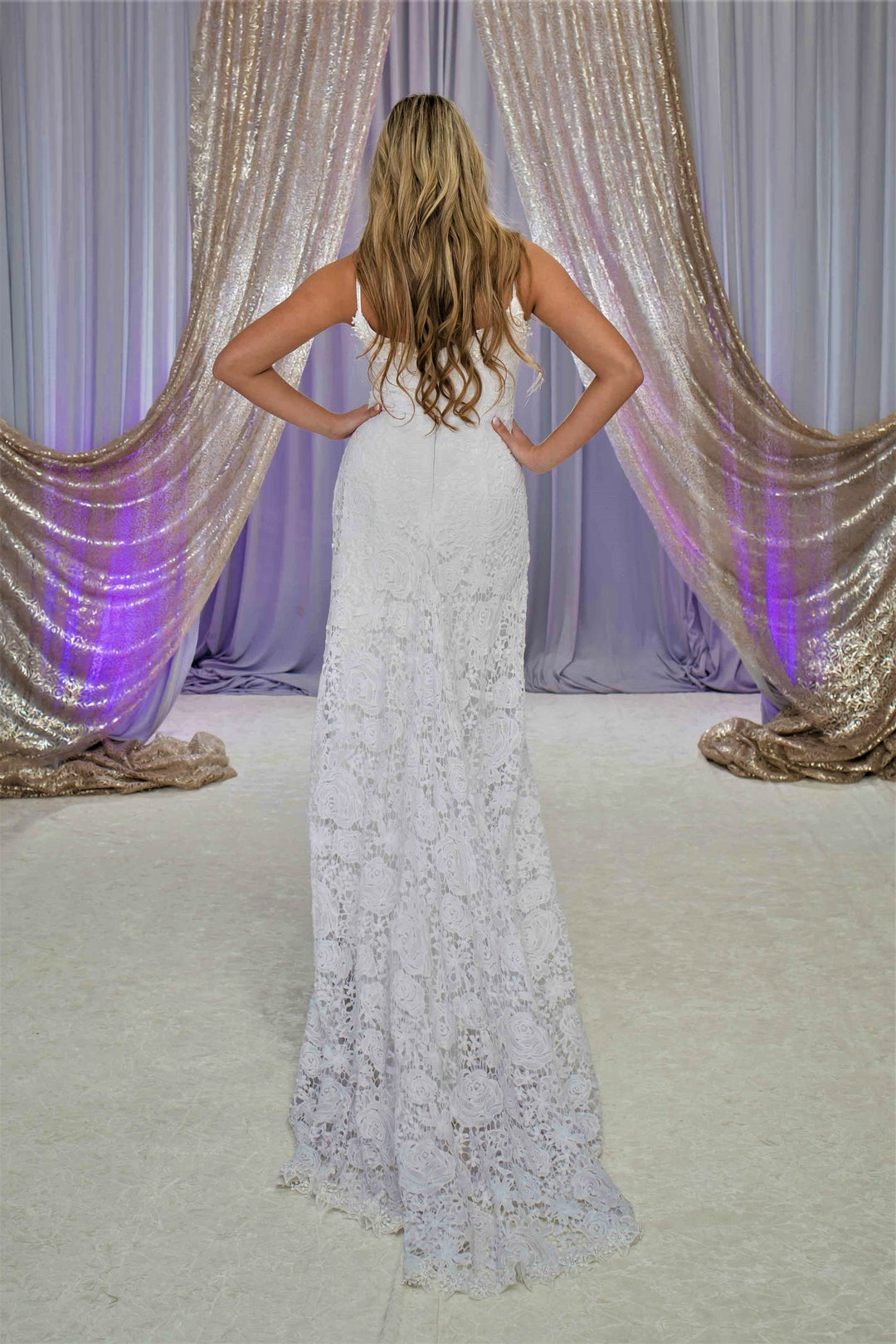 BLOSSOM Boho Macrame Lace Classic A-Line Bridal Gown