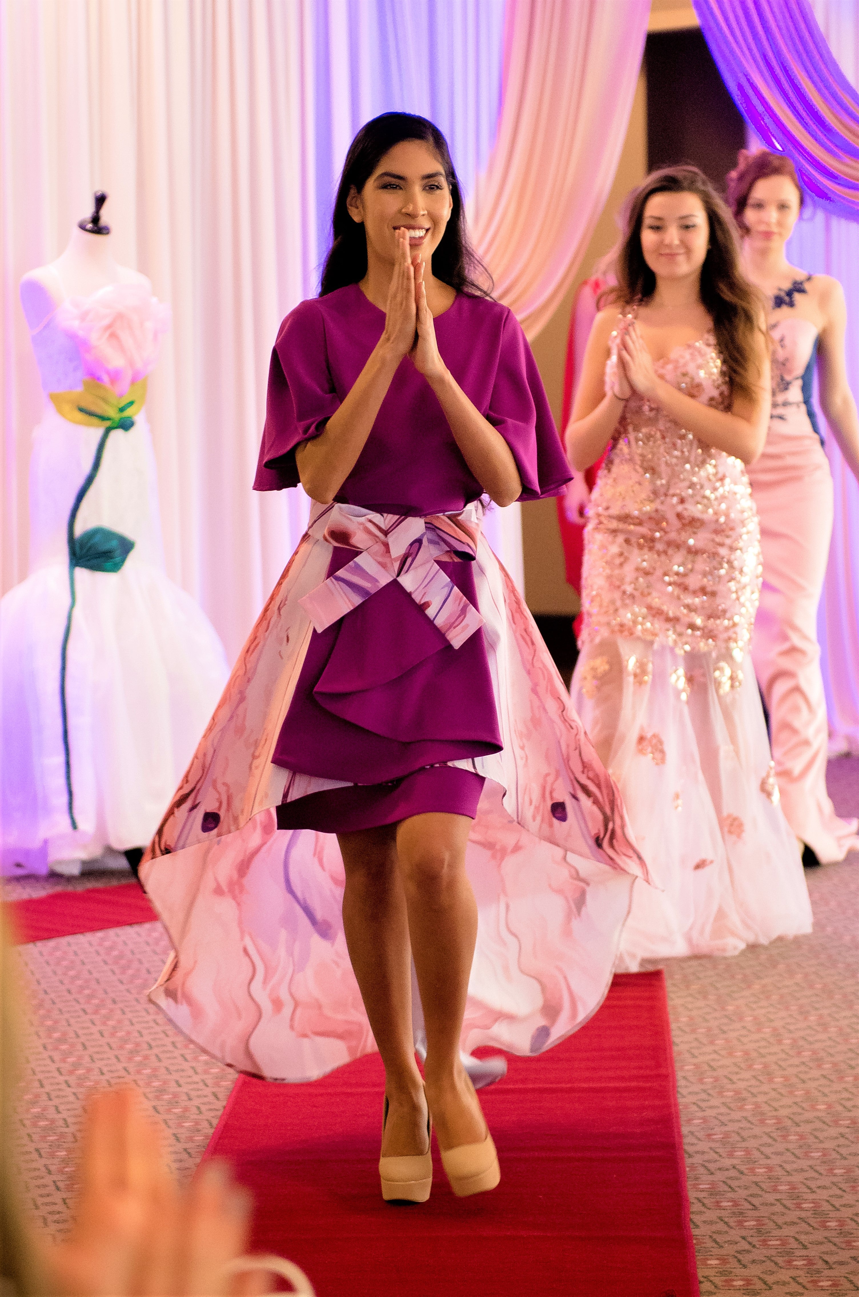 Two piece high low dress shop
