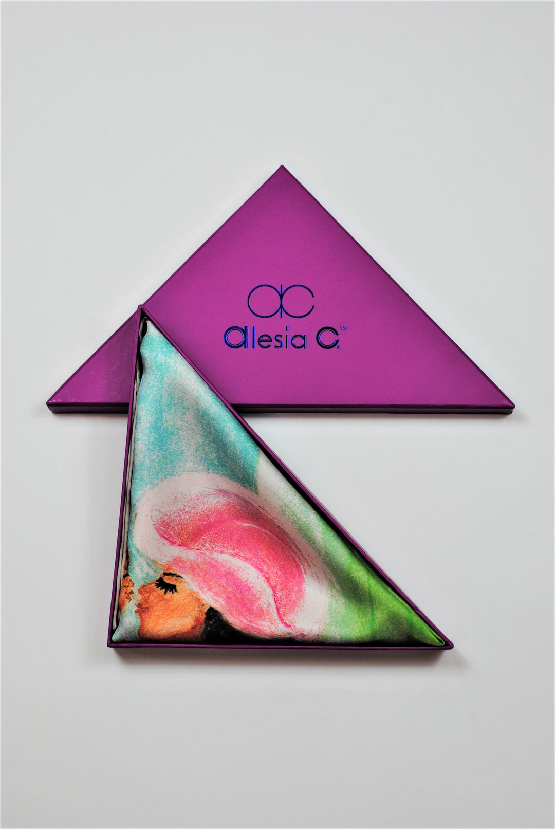YOU ARE THE BEST Wearable Art Pure Silk Scarf 34'x34" by Alesia Chaika Love Story of Mother and daughter fine wearable art