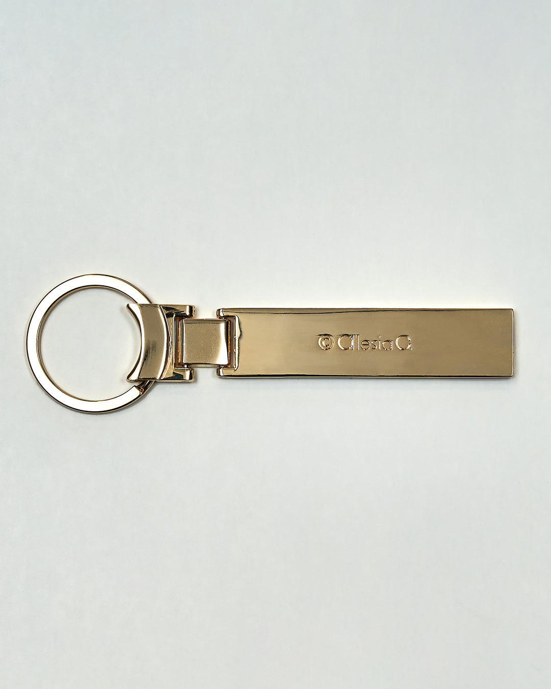 CHICAGO Skyline Pencil Art Key Chain Ring Gold by Alesia Chaika
