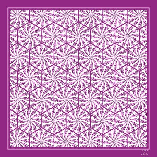 DANDELION SNOW Mandala Designer 100% Silk Square Scarf