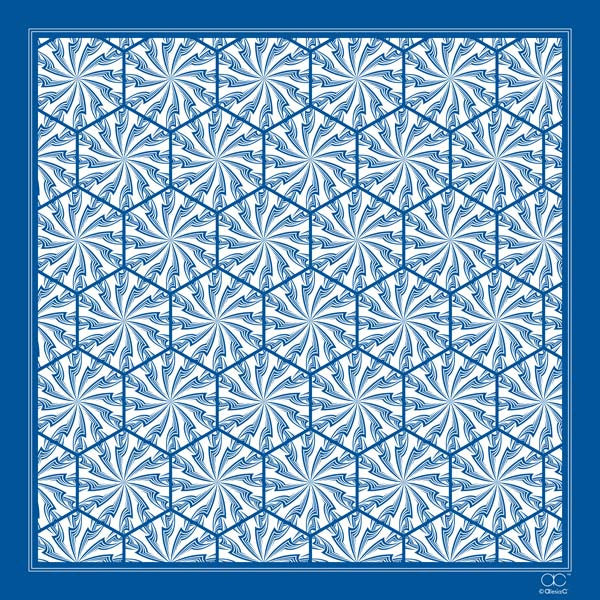 DANDELION SNOW Mandala Designer 100% Silk Square Scarf