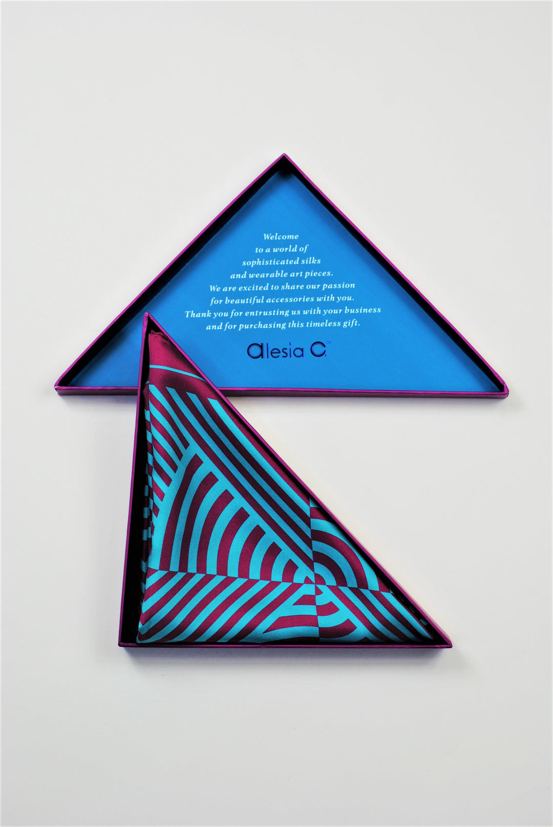 SLIM DANCE Mandala 100% Silk Square Scarf in Purple Turquoise